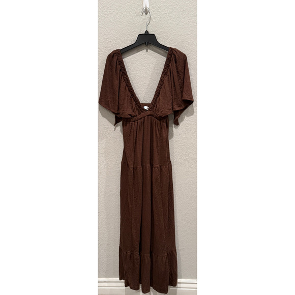 Free People La La Tiered Flutter Sleeve Maxi Dress Size small - Picture 10 of 12